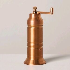 Hearth & Hand NWT Short Salt & Pepper Crank Grinder in Copper Finish 5"H
